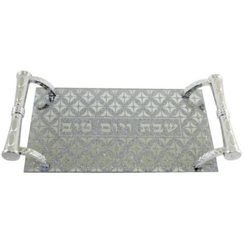 Candlestick Tray: Glass With Handles