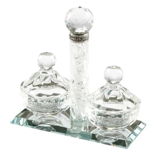 Salt Dish: Crystal Jewel & Crushed Glass Inside