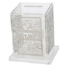 Tzedakah Box: Lucite & Metal Plaque