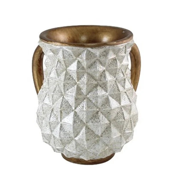 Wash Cup: Polyresin - Diamond Beveled De