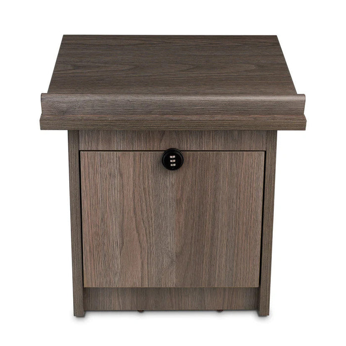 Table top Wood Shtender With Combination Lock-Taupe (MC-STNAWT)