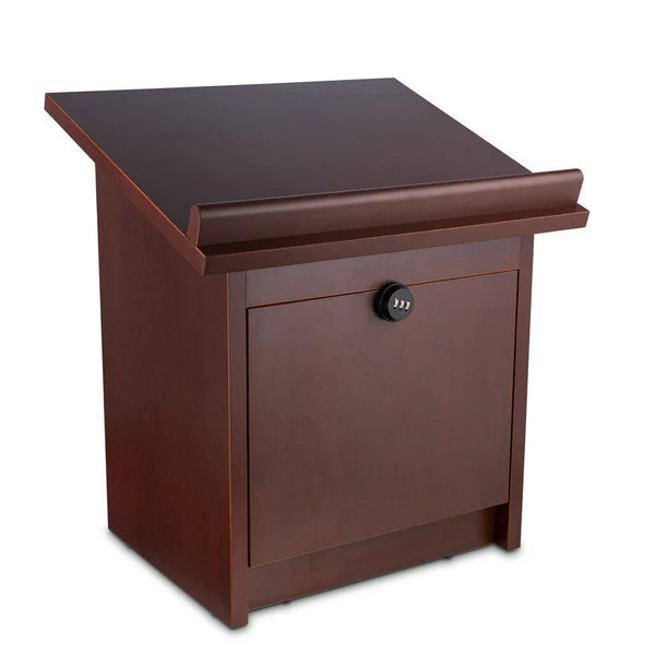 Table top Wood Shtender With Combination Lock-Mohagony (MC-STNAWM)
