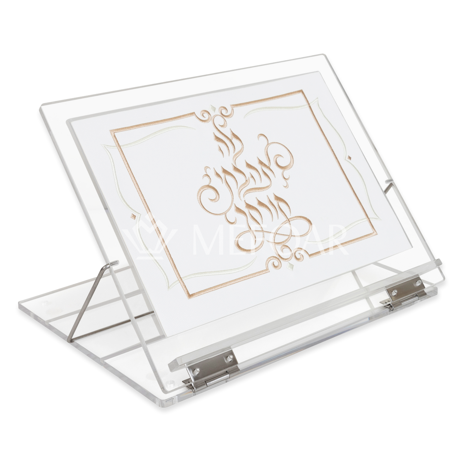 Acrylic Shtender with Leatherette Insert Style #307W - Judaica Decor view 2 | Judaica Square Lakewood