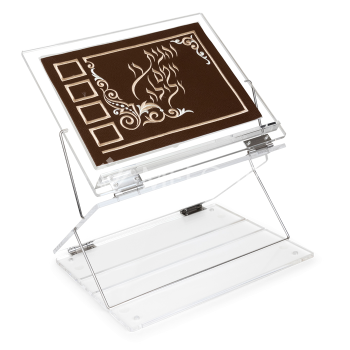 Acrylic Shtender with Leatherette Insert Style #306B - Judaica Decor | Judaica Square Lakewood