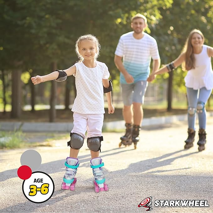 StarkWheel Adjustable Inline Skates - Light-Up Wheels, Kids to Adults — product view, view 6 | Judaica Square Lakewood