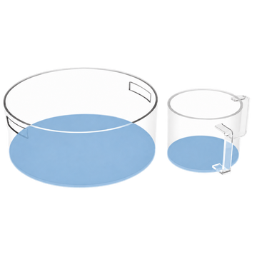 Kids Acrylic Wash Cup and Bowl - Blue - Judaica Accessories