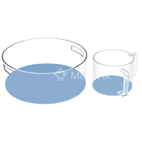 Kids Acrylic Wash Cup and Bowl - Blue - Judaica Accessories