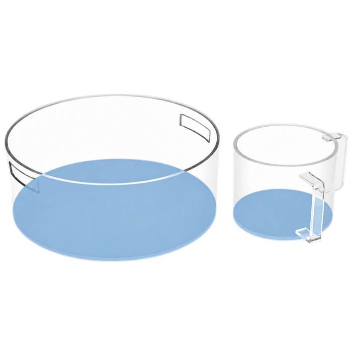 Kids Acrylic Wash Cup and Bowl - Blue - Judaica Accessories
