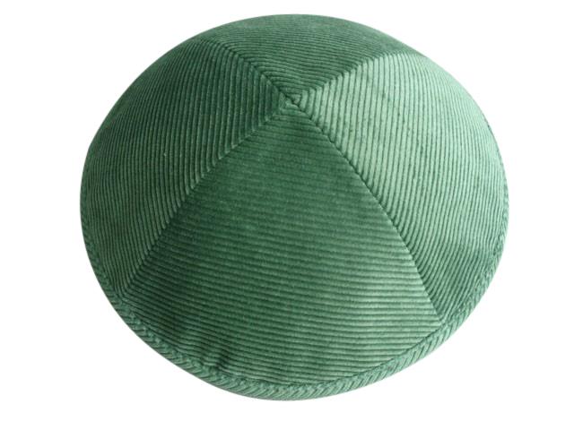 Corduroy Kippah - side view showing six-panel design