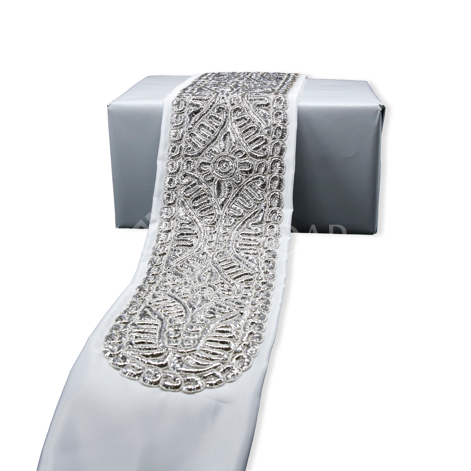 Traditonal Silver Aturah Geflucten 6.5 X 38 Good Satin - Judaica Decor view 2 | Judaica Square Lakewood