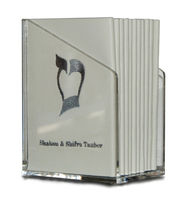 Prestige Leather Bencher — Chabad Design, Classic Collection (BEN-WH)