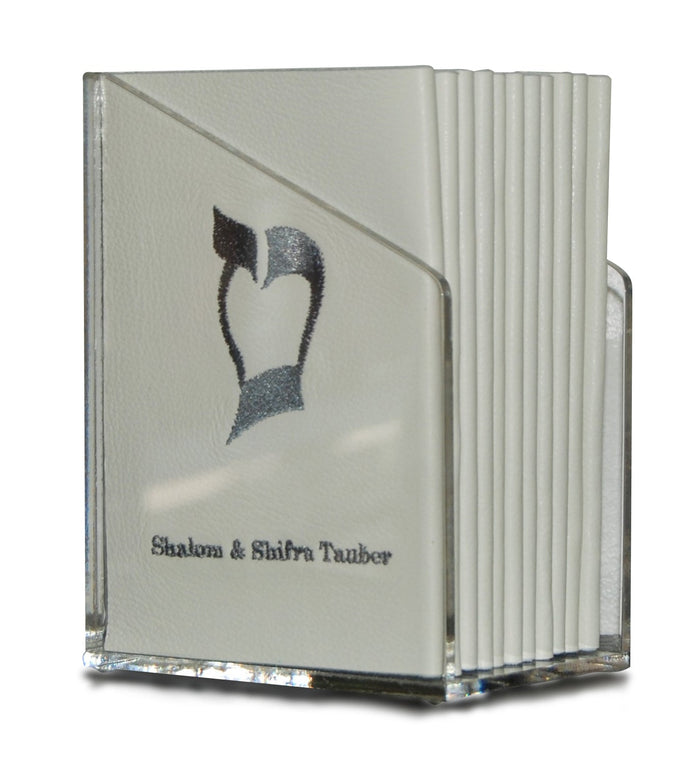 Prestige Leather Bencher — Chabad Design, Classic Collection (BEN-WH)