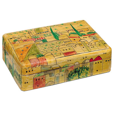 Wooden Color Jerusalem Meduim Jewelry Box