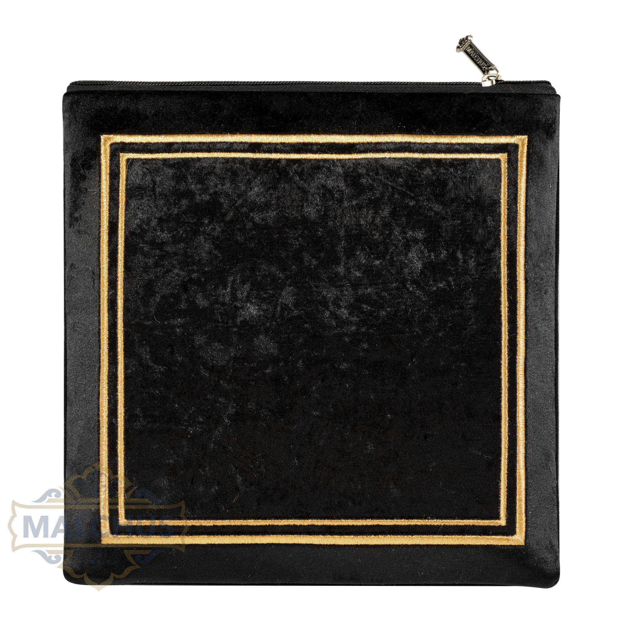 Bag #340 Black Velvet & Gold Emb - Judaica Accessories