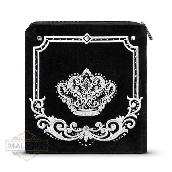 Bag #750 Black Velvet & Silver Emb - Judaica Accessories