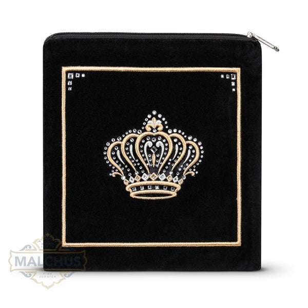 Bag #770 Black Velvet & Gold Emb - Judaica Accessories