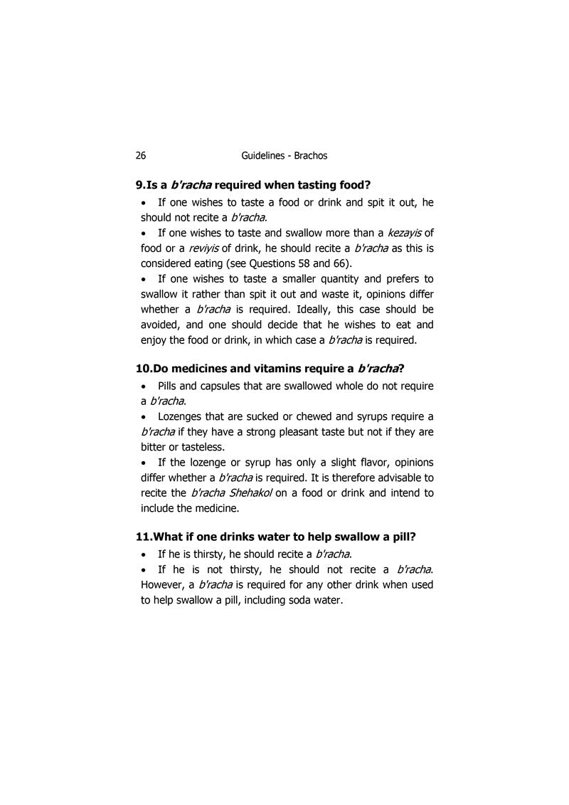Guidelines Brachos Questions and Answers about the Laws of Brachos - New Revised Edition