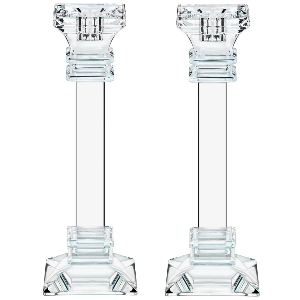 BT Shalom Collection: Set of 2 Crystal Taper Candleholder