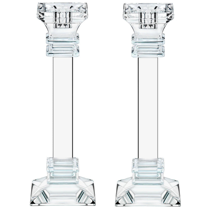BT Shalom Collection: Set of 2 Crystal Taper Candleholder
