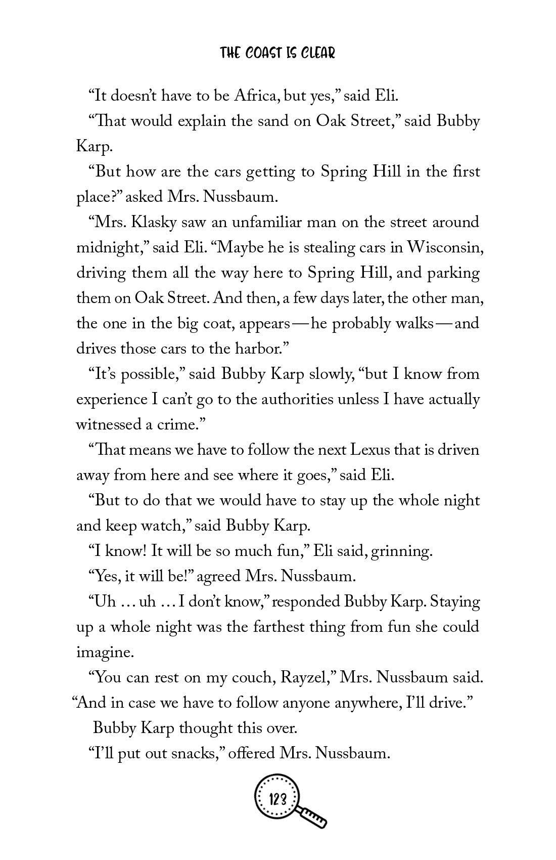 Bubby Karp, Senior Detective — inside page 1