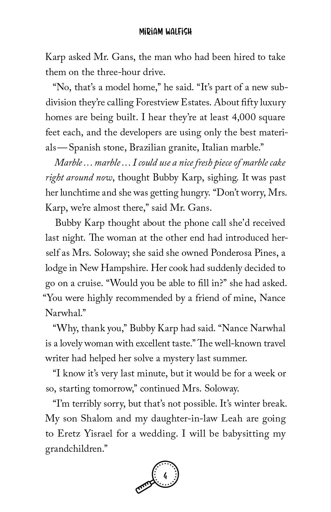 Bubby Karp and the Mystery at Ponderosa Pines — inside page 2
