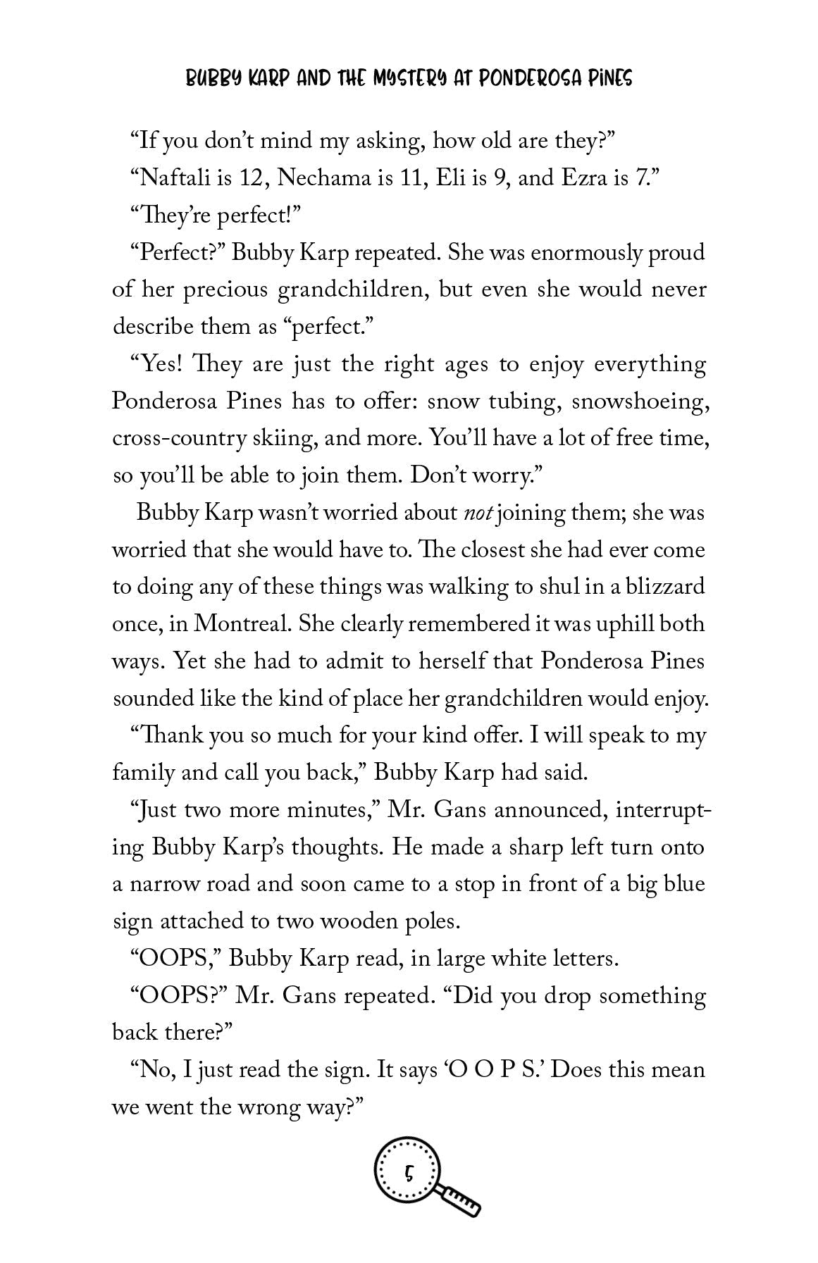 Bubby Karp and the Mystery at Ponderosa Pines — inside page 3