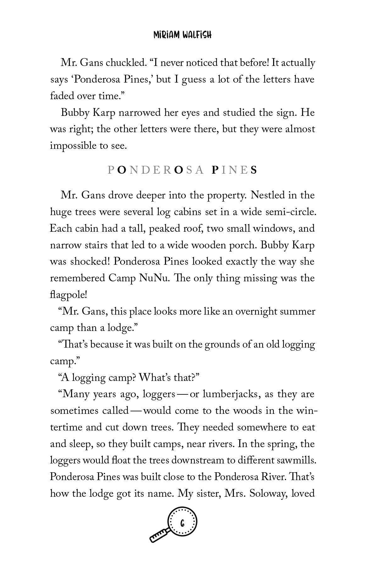 Bubby Karp and the Mystery at Ponderosa Pines — inside page 4