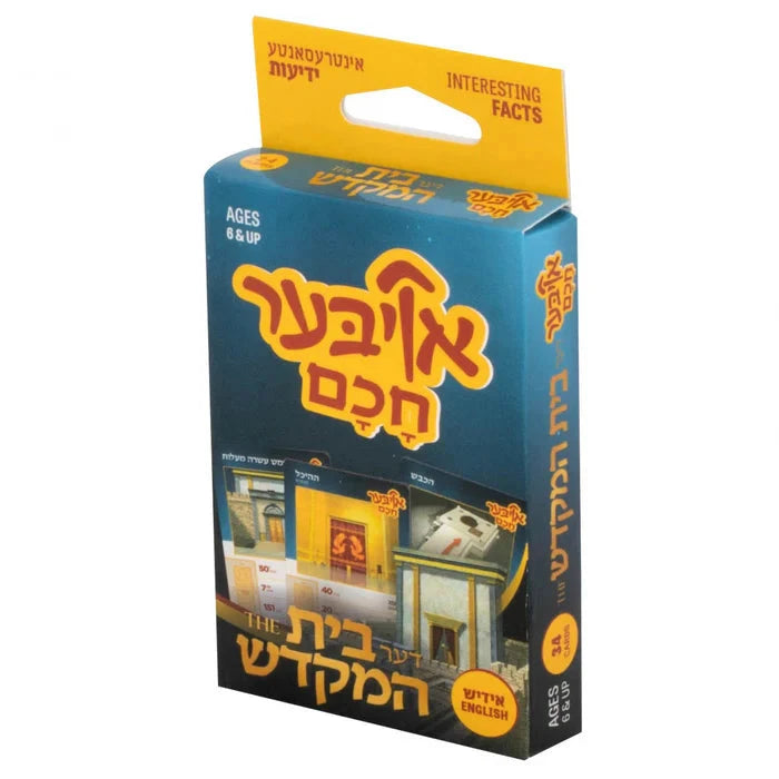 Oiber Chuchem The Beis Hamikdash box with sample cards showing the Heichal and other structures