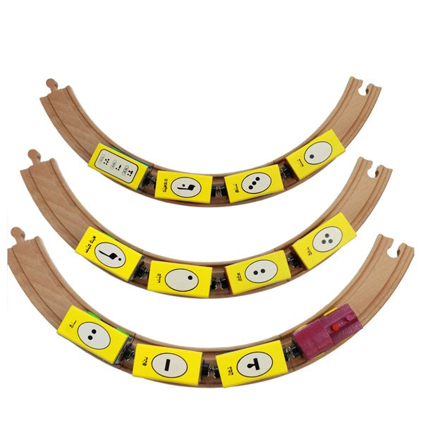 Wooden Alef Beis Train Set