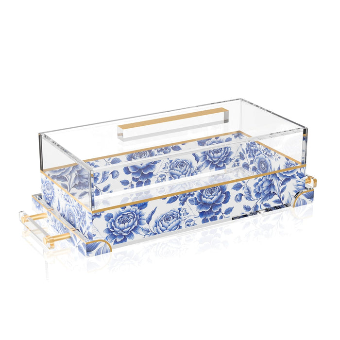 Maison Bloom Cake Log Holder & Tray — Acrylic | Judaica Square Lakewood
