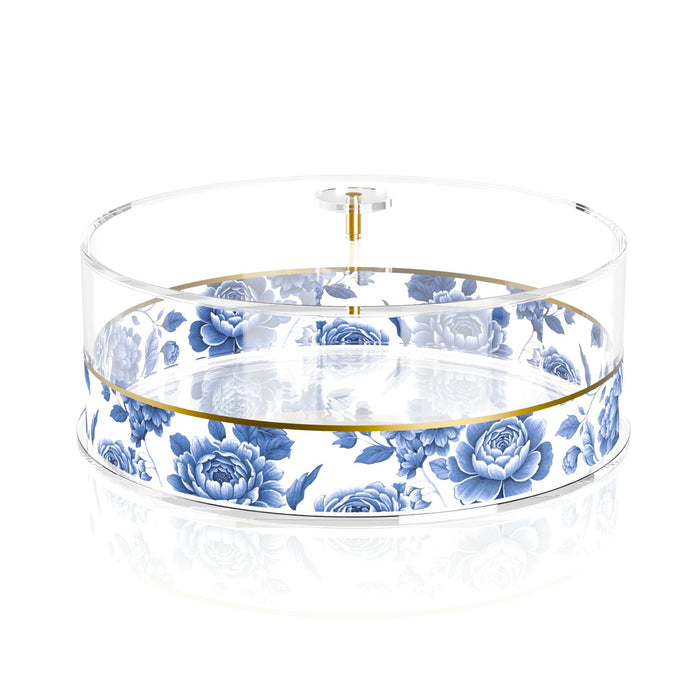 Maison Bloom Round Cake Log Holder — Acrylic | Judaica Square Lakewood