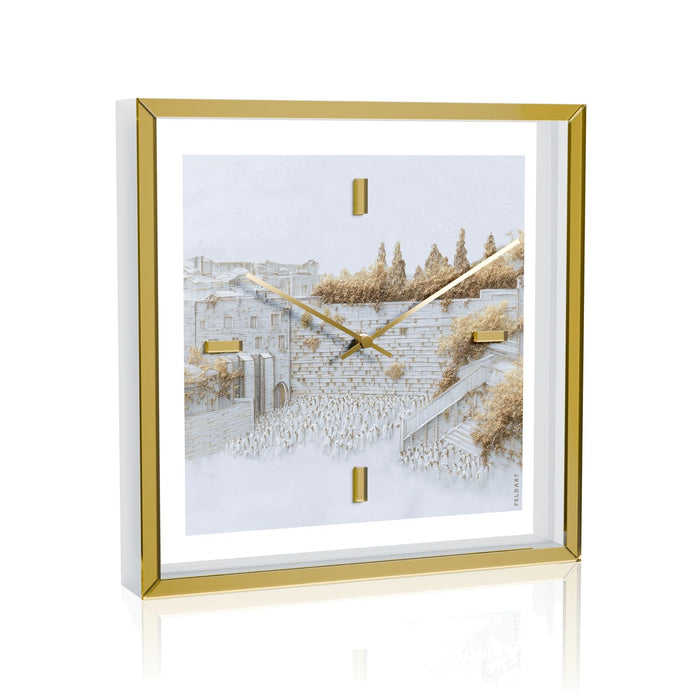 Elevated Stone Tabletop Clock — Acrylic | Judaica Square Lakewood