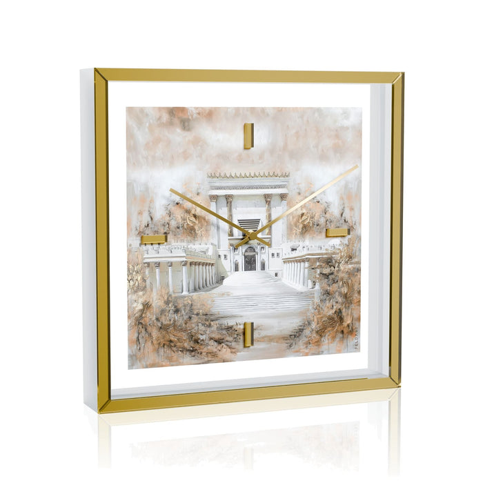 Golden Ascent Tabletop Clock — Acrylic | Judaica Square Lakewood