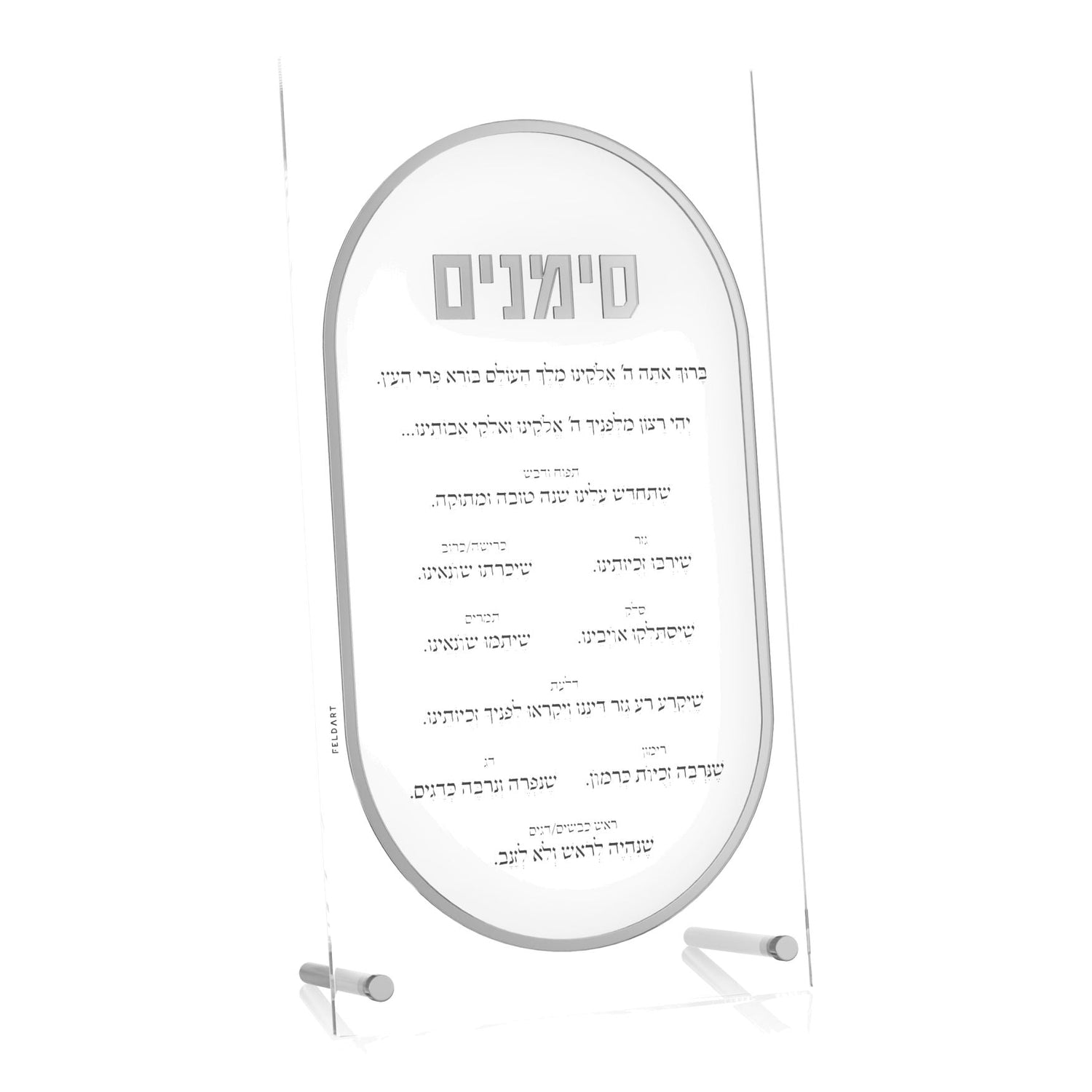 Lucent Simanim Card — Rosh Hashanah, Acrylic | Judaica Square Lakewood