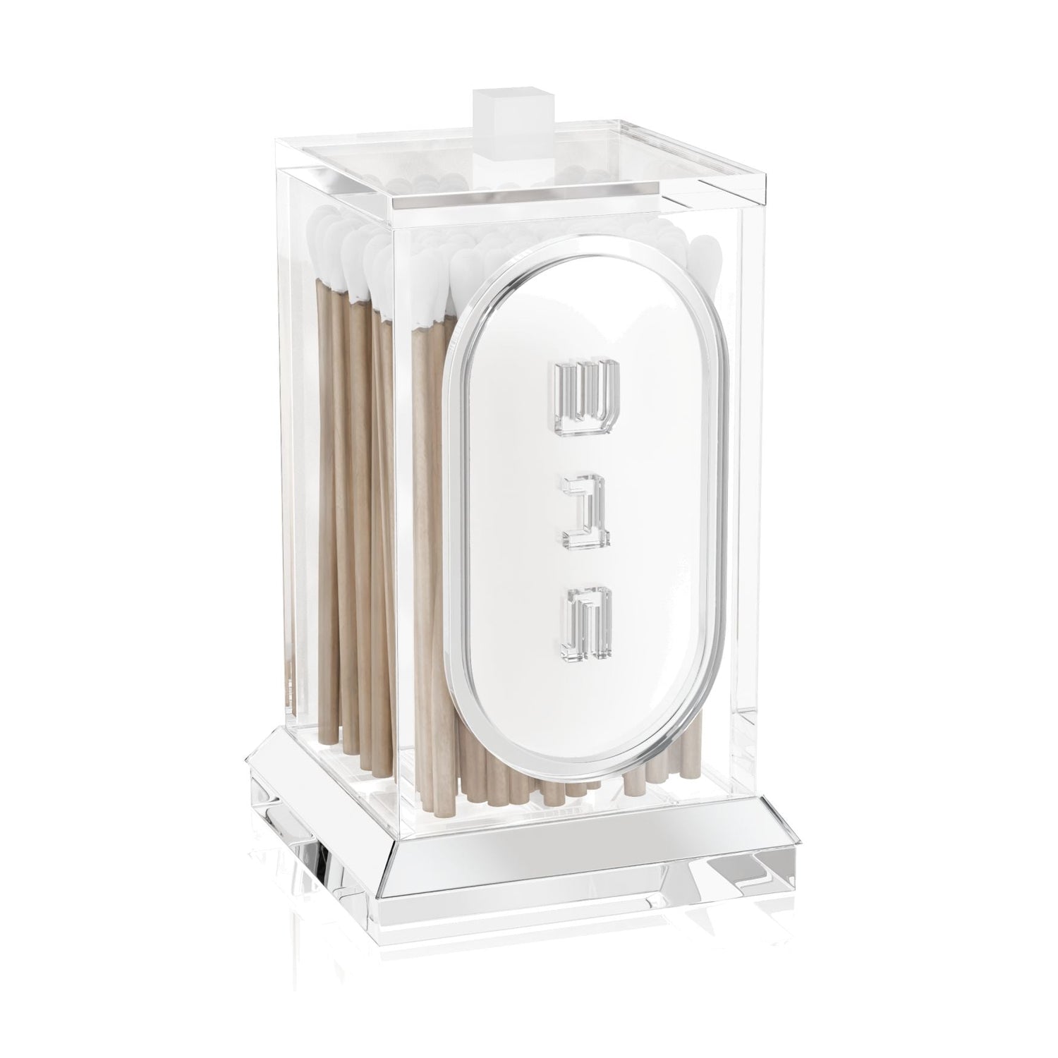 Lucent Match Holder — Shabbos, Acrylic | Judaica Square Lakewood