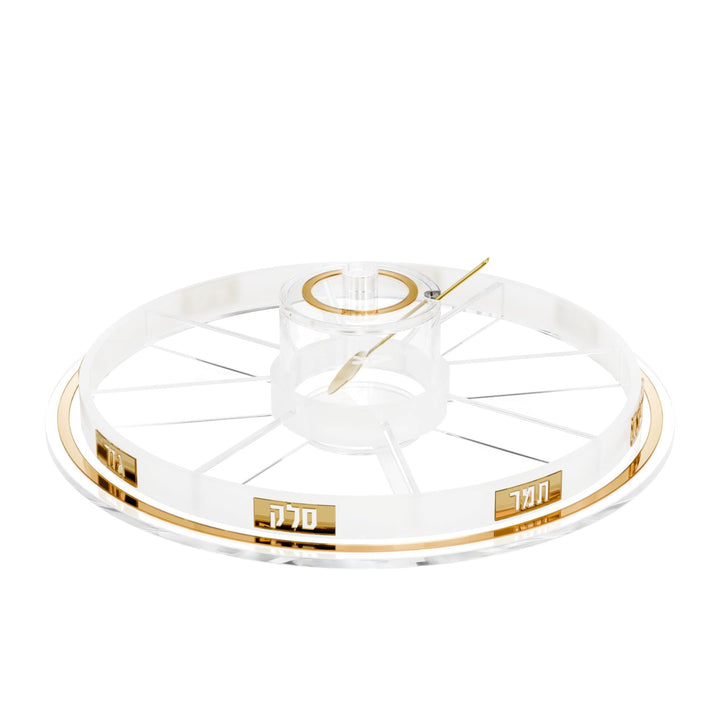 Lucent Simanim Tray — Rosh Hashanah — Dimensions: 12.4 inch diameter