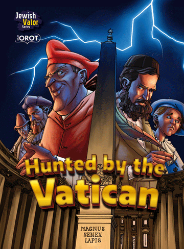 Front cover of The Jewish Valor Series: Hunted by the Vatican: Comics by Reut Chalili