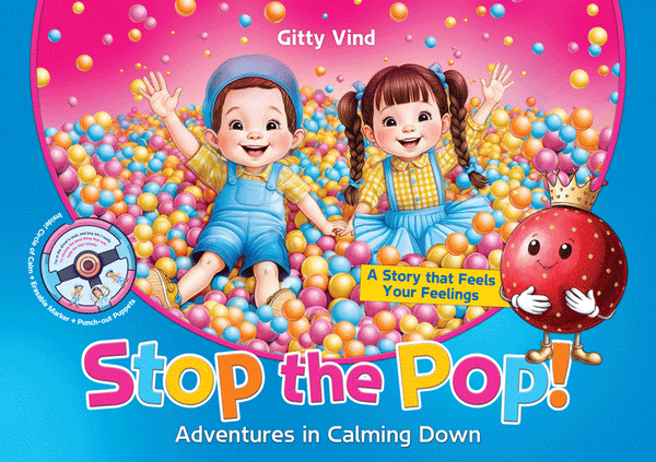 Stop the Pop! — children's calming-down activity book with punch-outs | Judaica Square Lakewood