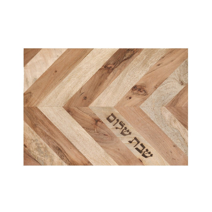 Emanuel Oblong Various Woods Challah Board Rectangle Design 16"x12" (EM-CBD15)