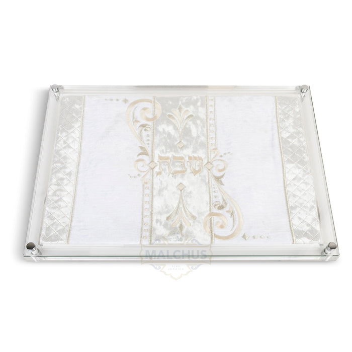 Glass Challah Board #630 Velvet - Shabbos Accessories