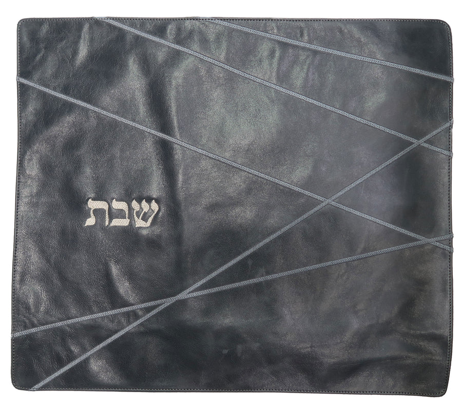 Personalization preview — Leather Challah Cover — Geometric Design, Prestige Collection