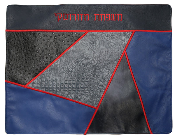 Prestige Ostrich Challah Cover — Geometric & Ostrich Design, Premier Collection (CC740-NV)