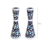 Emanuel Hand Painted Candlesticks Pomegranate Blue 5.7" (EM-CDP2)