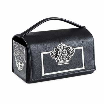 Black Leather Esrog Holder #409 - Lulav & Esrog Holders