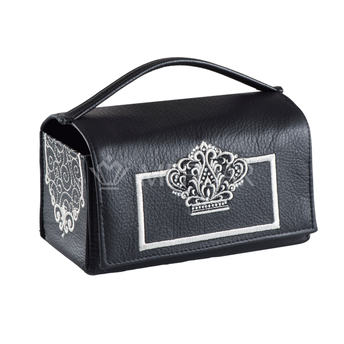 Black Leather Esrog Holder #409 - Lulav & Esrog Holders