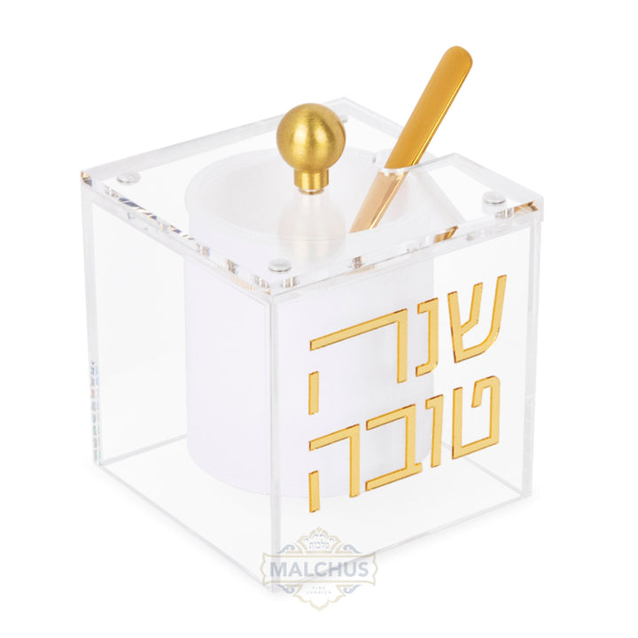 Lucite honey dish design 329 | Judaica Square Lakewood