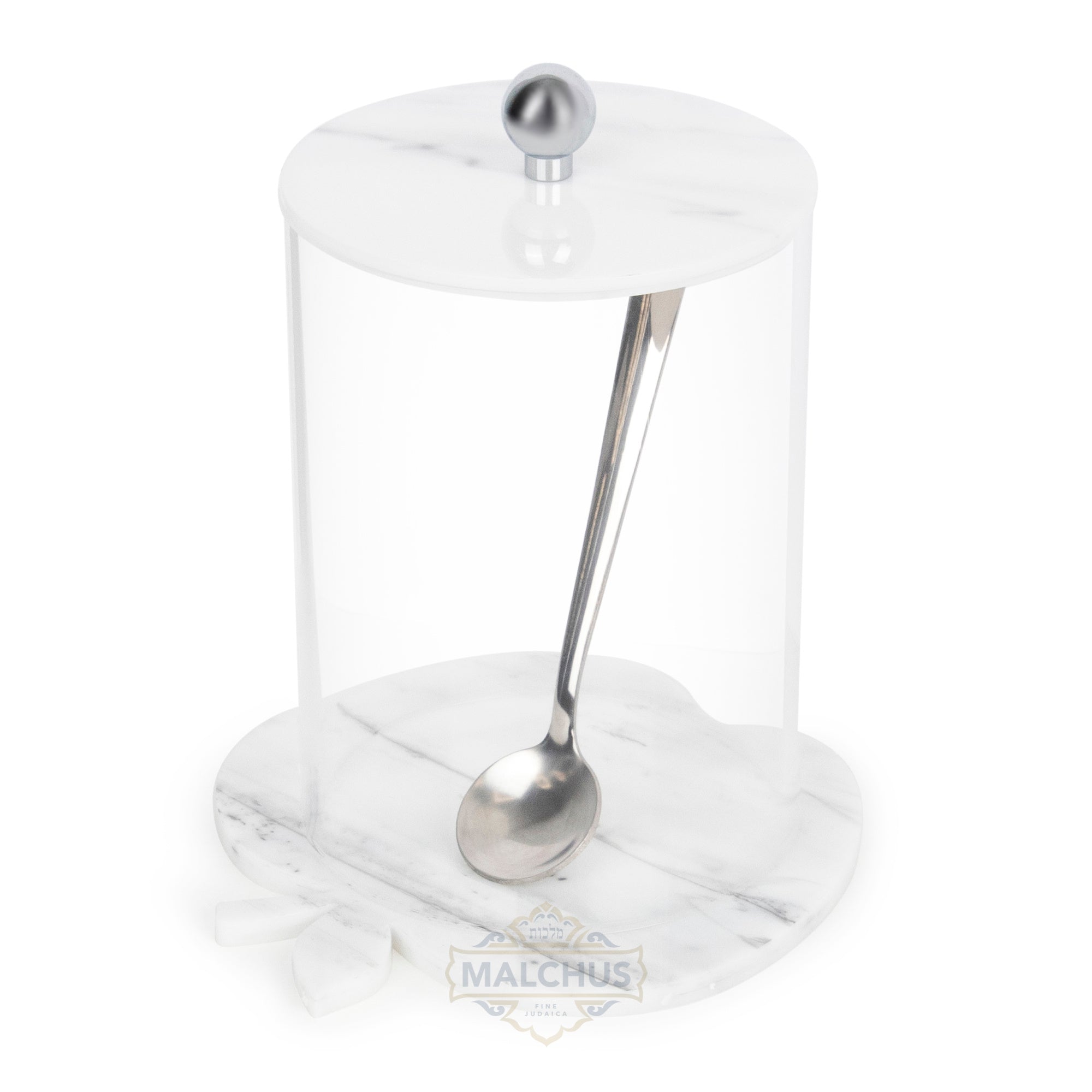 Malchut Lucite Apple & Honey Dish- #330 - Judaica Accessories