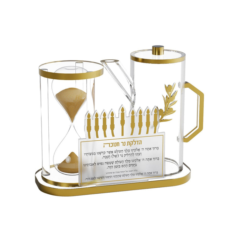 Hourglass & Oil Jug Set v.1 — Chanukah