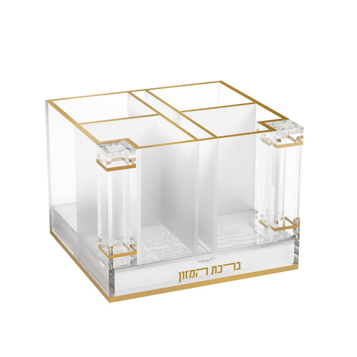 Classic Cutlery Holder with Salt & Bencher Set — Shabbos