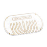 Woven Leatherite Chanukah Tray — Dimensions: 17.3" x 11.6"
